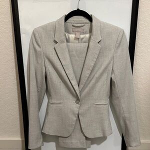Light Gray Blazer Jacket and Pants Set